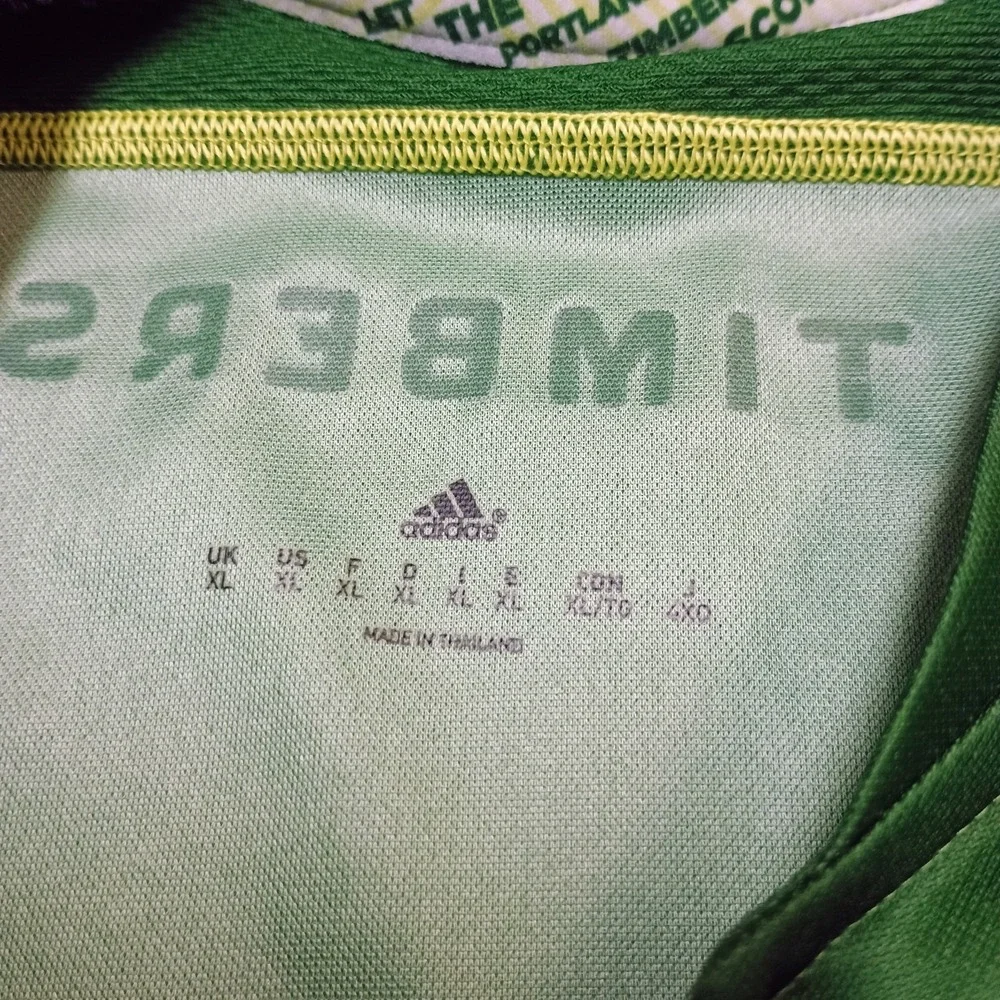 Alaska Timbers Airlines Soccer Adidas Green Adizero Jersey XL